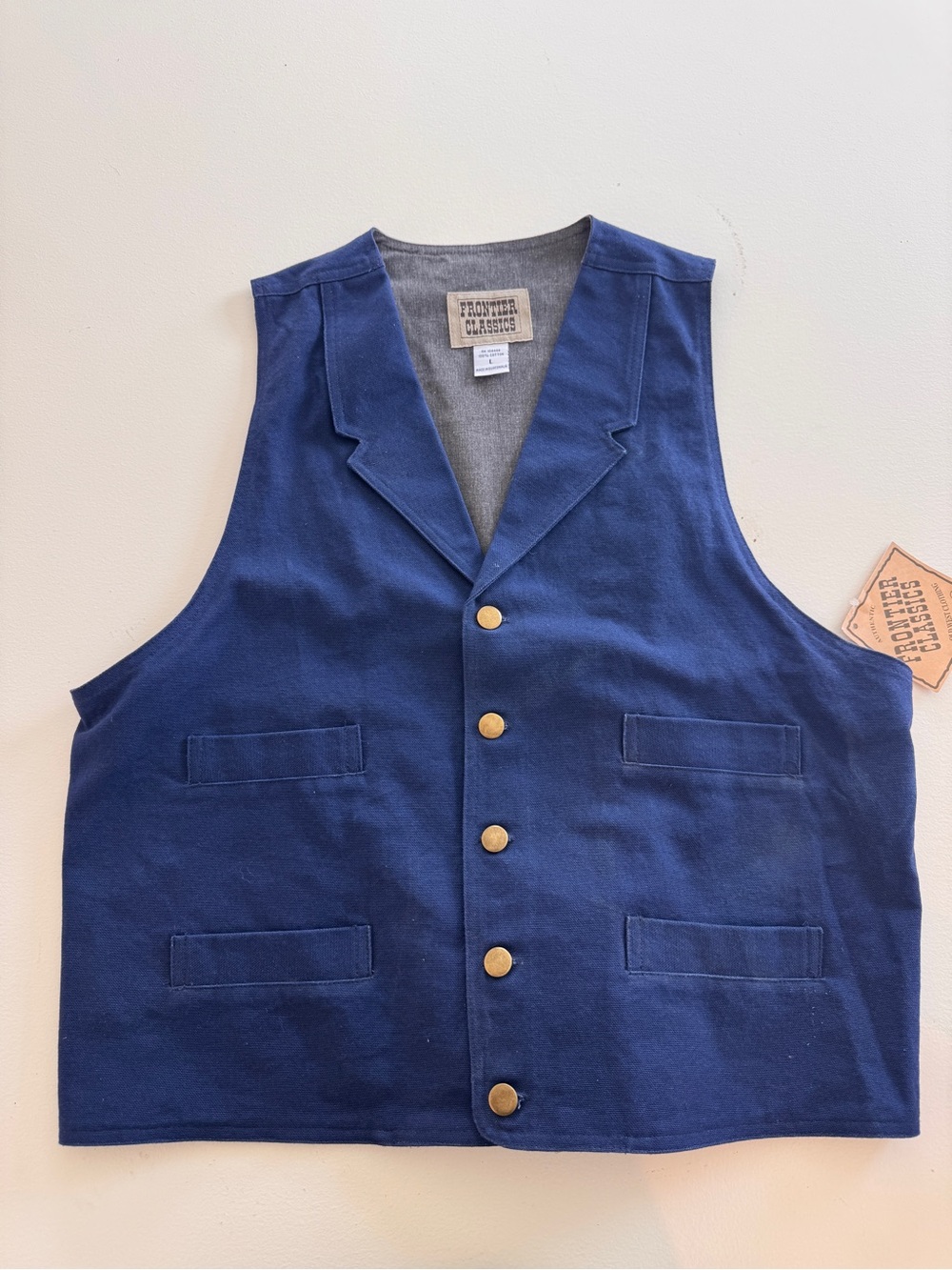 Frontier Classics Men’s Navy Blue Cotton Vest